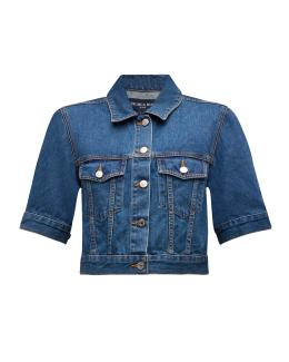 Short En Jean Brodé Paige Keira Denim Braylee - Taille 25, Occasion Très Bon état, Prix Neuf $169