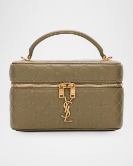 Saint Laurent Mini YSL Cube Leather Top-Handle Bag | Neiman