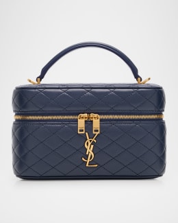 Saint Laurent Mini YSL Cube Leather Top-Handle Bag | Neiman