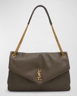 Saint Laurent College Mini Chain Shoulder Bag in Suede