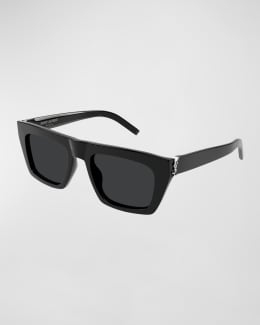 Saint Laurent YSL Acetate Oval Sunglasses | Neiman Marcus Saint Laurent YSL Acetate Oval Sunglasses | Neiman Marcus