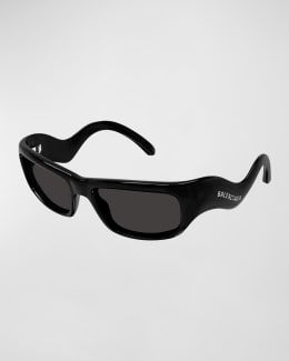 Fendi Oversized Logo Square Acetate & Metal Sunglasses