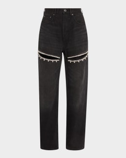 JW Anderson Distressed Bucket Jeans | Neiman Marcus