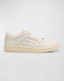 Amiri Pacific Bones Mixed Leather Sneakers | Neiman Marcus
