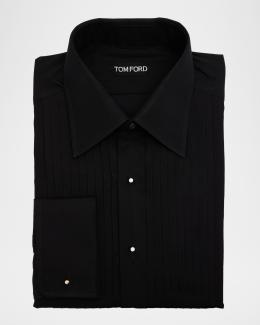 TOM FORD Men's Solid Cotton Dress Shirt | Neiman Marcus