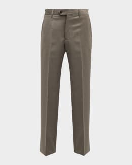 Giorgio Armani Men's Loose-Fit Seersucker Pants | Neiman Marcus