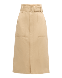 Vince Utility Knee Length Cargo Skirt Neiman Marcus