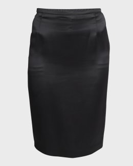 Saint Laurent Sheer Knit Pencil Skirt | Neiman Marcus