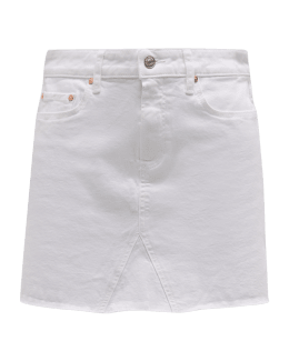 Kari Denim Mini Skirt Off White - Alice + Olivia