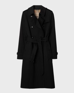 VIP【関税送料無料】希少 Burberry Kensington Trench Burberry Kensington Heritage Belted Long Trench Coat