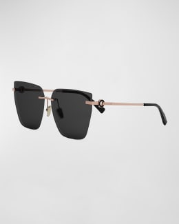 サングラス Bvlgari Bvlgari - BV40049I - 01A - BLACK BVLGARI Calla BV40049I women Black Oval Sunglasses