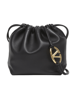 Valentino Garavani VLOGO Drawstring Leather Chain Bucket Bag | Neiman ...