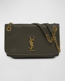 Saint Laurent YSL Monogram Small Ziptop Bill Pouch in