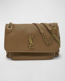 Saint Laurent Niki Medium Flap YSL Shoulder Bag in Quilted Suede Neiman Marcus