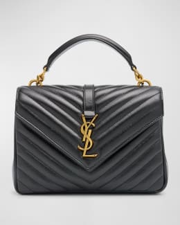 Saint Laurent College Medium Flap YSL Shoulder Bag in