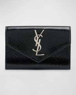 Saint Laurent YSL Monogram Small Ziptop Bill Pouch in