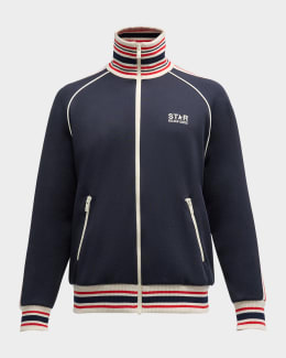Prada Men's Technical Fabric Zip Track Jacket | Neiman Marcus