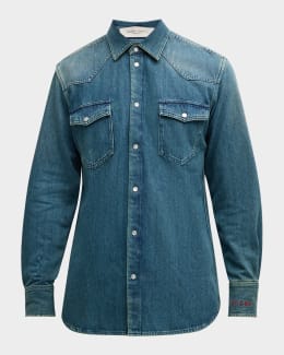 Saint Laurent Men's Denim Shirt | Neiman Marcus
