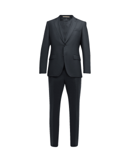 BOSS Men's Stretch-Wool Basic Two-Piece Suit, Black | Neiman Marcus