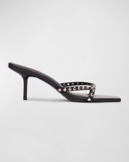 KITTY SANDALS 70 IN BLACK SHINY LEATHER main image 1