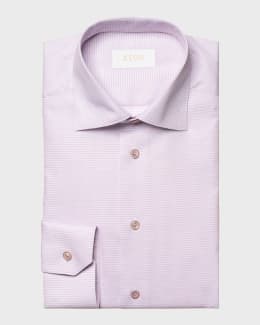 slim fit dress shirts for big guys White Signature Twill Slim Fit Eton Shirt main image 1