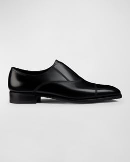 John Lobb Men's Bristol Cap-Toe Oxford Loafers | Neiman Marcus