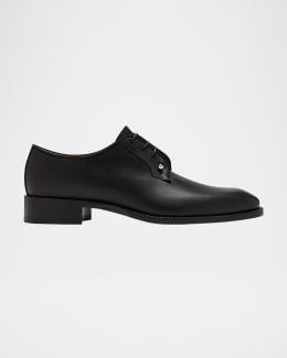 Christian Louboutin Men's Chambeliss Leather Derby Shoes | Neiman