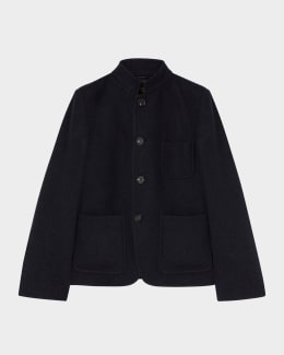 Burberry Blackpool Check-Trim Technical Zip Jacket | Neiman