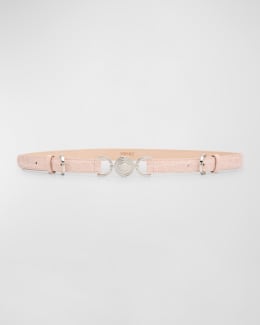 Saint Laurent YSL Buckle Leather Belt | Neiman Marcus