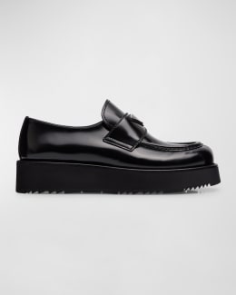 【スーパーセール】 Prada Leather Marcus Neiman | Loafers Slip-On Logo 靴