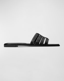Tory Burch Ines Leather Medallion Flat Sandals Neiman Marcus