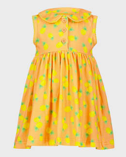Rachel Riley Girl's Blossom-Print Smocked Button-Front Dress W ...