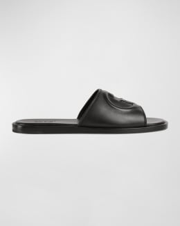 Loewe Men's Flex Anagram Soft Calfskin Slide Sandals
