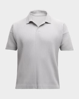 homme plisse 半袖シャツ Homme Plisse Issey Miyake Men's Basics Short-Sleeve Pleated