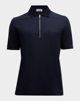 Ferragamo Men's Cotton Logo Polo | Neiman Marcus