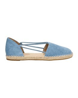 Eileen Fisher Lee Metallic Suede Ballerina Espadrilles Neiman Marcus
