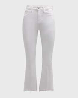 FRAME Womens Zippered Cropped Boot Raw Staggered Cuff High Waist Jeans