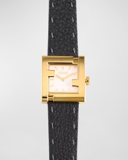 Fendi O'Lock Vertical Oval Calf Leather Wrap Watch | Neiman