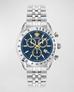 Versace V-Code 41mm Two-Tone Chronograph Watch | Neiman Marcus