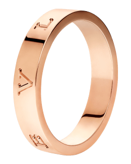 BVLGARI BULGARI BULGARI Plain Band Ring in 18K Rose Gold EU 53