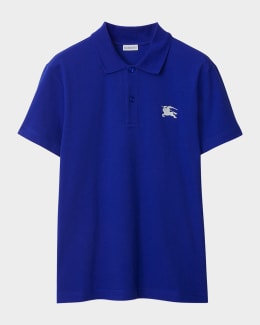 Burberry Men's Cody Check-Collar Polo Shirt | Neiman Marcus
