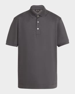 ZEGNA Men's Premium Cotton Short-Sleeve Knit Polo | Neiman