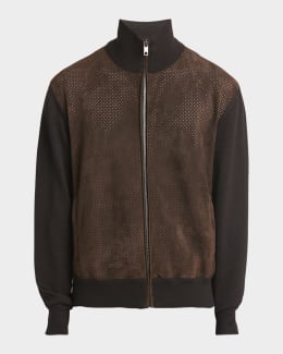 ジャケット・アウター GUAGLIANONE leather leopard zip jacket LEOPARD-PRINT-LEATHER-BOMBER-