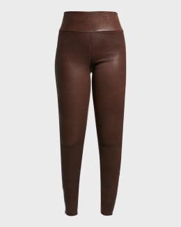 Veronica Beard Zip-Back Scuba Leggings | Neiman Marcus