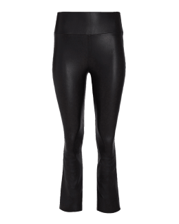 SPRWMN Leather Leggings 'Micro Flare' Black