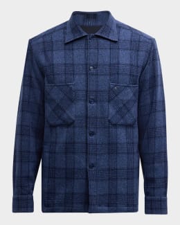 Emporio Armani Men's Snap-Front Overshirt | Neiman Marcus
