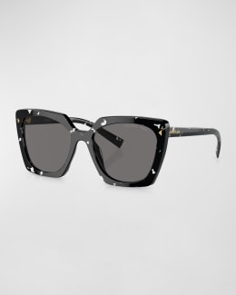 Jimmy Choo Black Acetate Sunglasses