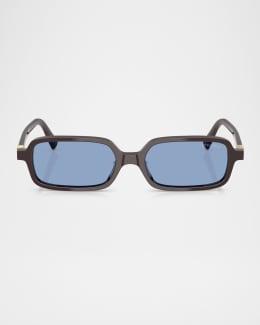 Miu Miu MU 11ZSF Acetate Rectangular Sunglasses | Neiman Marcus