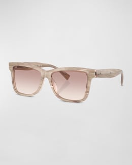 Saint Laurent Square Acetate & Metal Sunglasses | Neiman Marcus