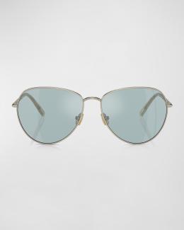New. Max Mara Miller-2 Metal Aviator Sunglasses Max Mara Miller-2 Metal Aviator Sunglasses | Neiman Marcus main image 2